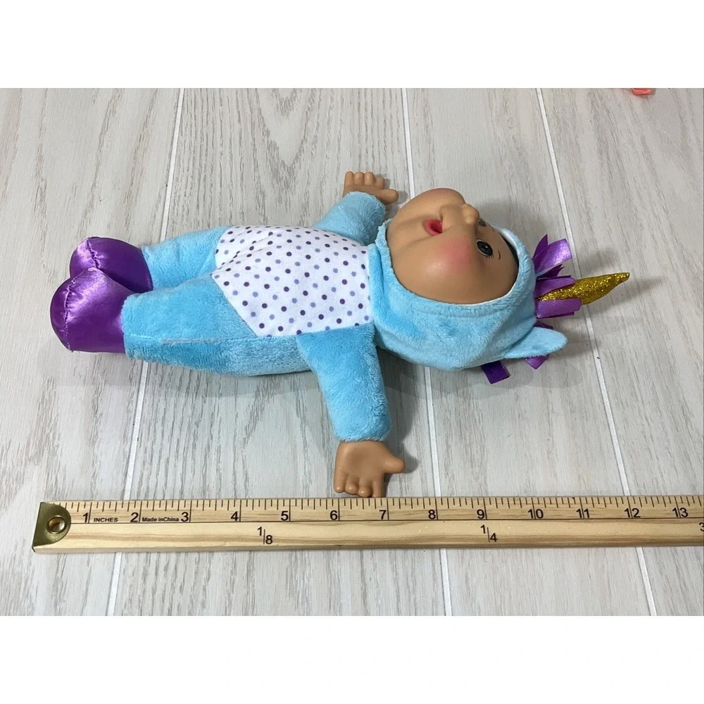 Cabbage Patch Kids Cuties Fantasy Friends Doll Blue UNICORN Costume Plush body